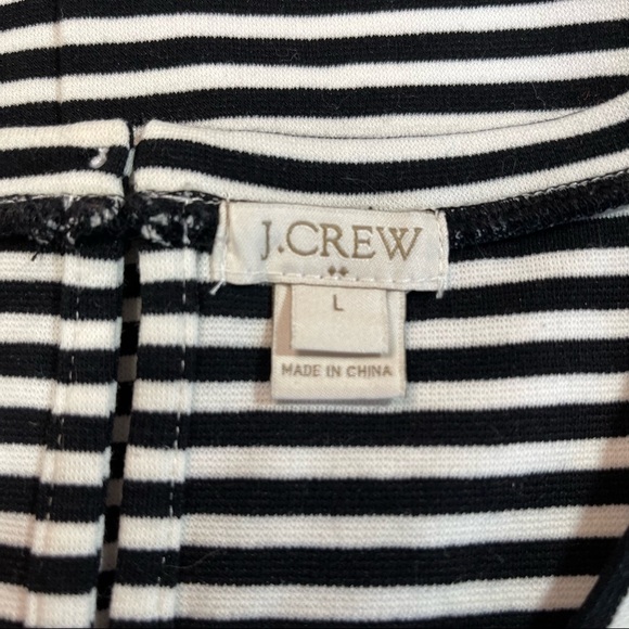 J Crew Black Striped Tank Top size Large - Picture 5 of 11